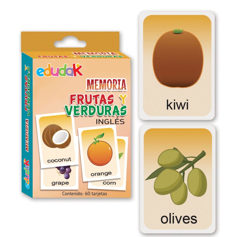 Didacti Memoria frutas verduras  en ingles 60pzas 