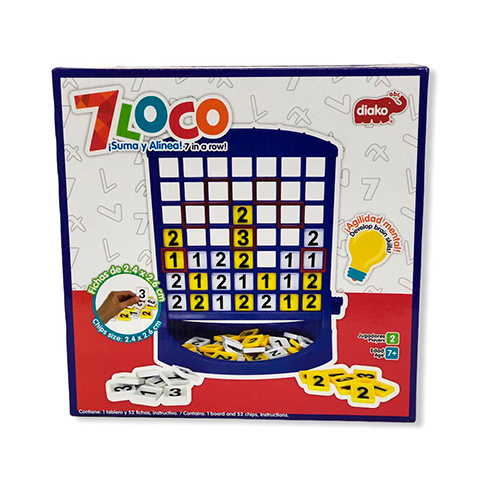 Didacti 7 loco jeff 1270; 1 tablero, 52 fichas e instructivo, 1 tablero de 26.5 x 26.5 x 7.5 cm