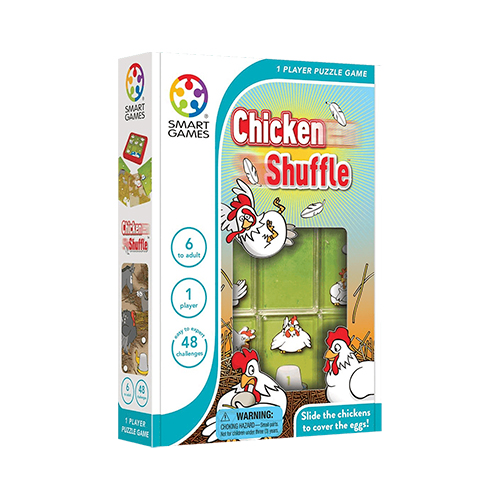 Didacti Juego de chicken shuffle; 1 tablero de juego compacto con tapa transparente