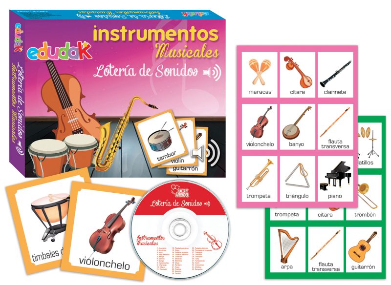 Didacti Lotería de sonidos instrumentos musicales 