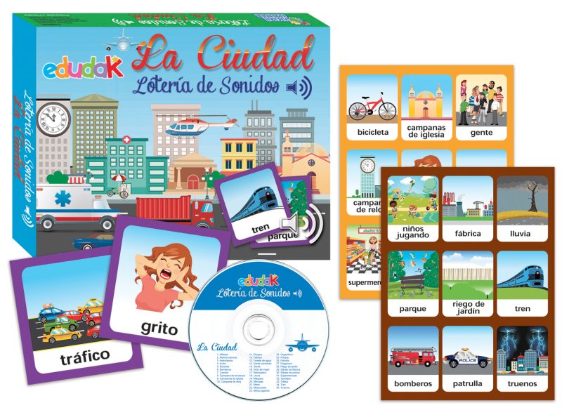 Didacti Lotería de sonidos la ciudad