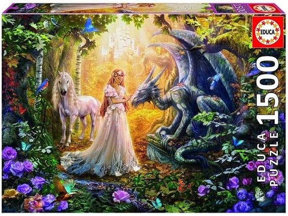 Didacti Rompecabezas dragón princesa y unicornio 1,500 piezas de cartón 85x60 cm 17696