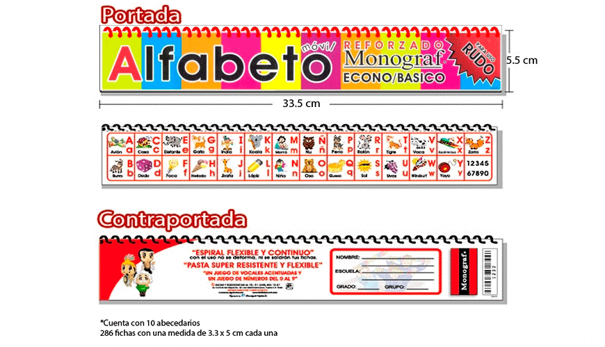 Didacti Alfabeto móvil reforzado  6X37CM