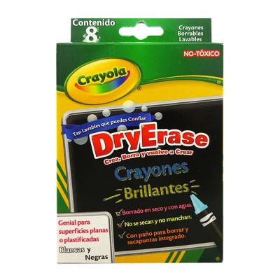 Didacti Crayones borrables brillantes lavables c/8