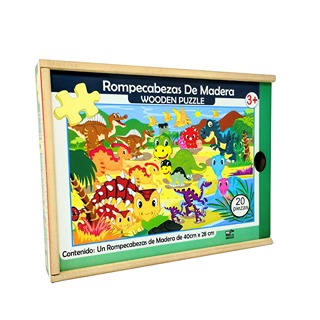 Didacti Rompecabezas de madera Dinos 10-40 piezas 