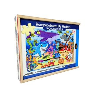 Didacti Rompecabezas de madera marinos 10-40 piezas