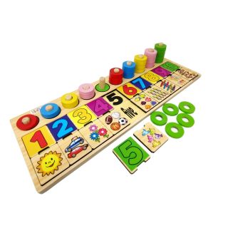 Didacti Ábaco números y conjuntos 75 piezas 44x16cm 