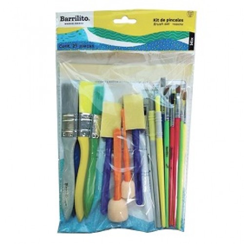 Didacti Kit de pinceles y esponjas, 25 pzas