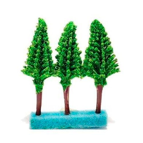 Didacti Arbol ciprés  tamaño aprox 5cm 3 pzas                 