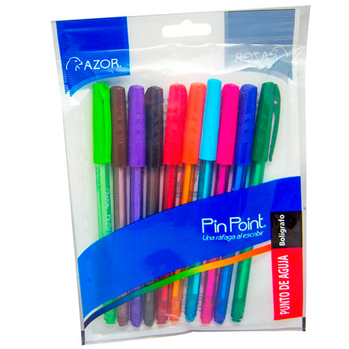 Didacti Bolígrafo pin point punto fino .7mm c/10 surtido 301.6810