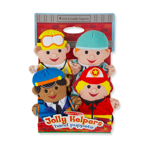 Didacti Títere ayudantes alegres; 4 titeres de tela suaves 19086
