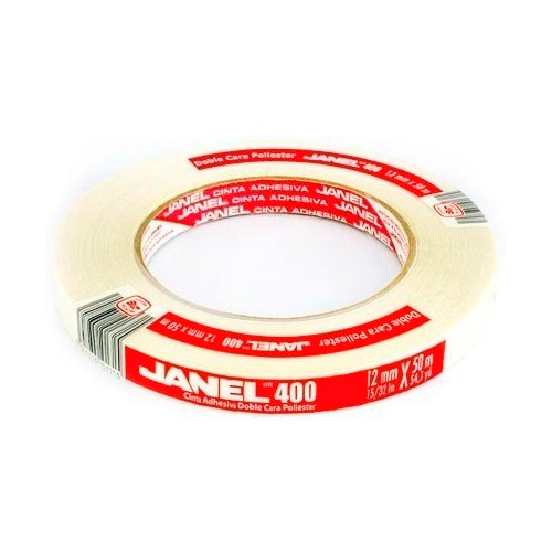 Didacti Cinta adhesiva doble capa poliéster 400 12 mm X 50 m