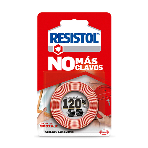 Didacti Cinta de montaje no más clavos 19mm X 1.5 m 120 kg