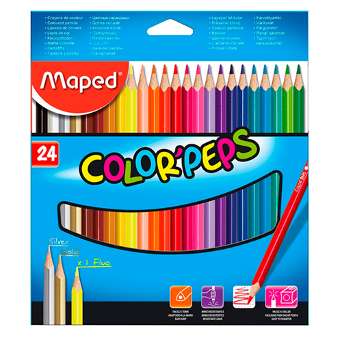 Didacti Colores Colorpeps 24 colores triangular 183224zv cartón