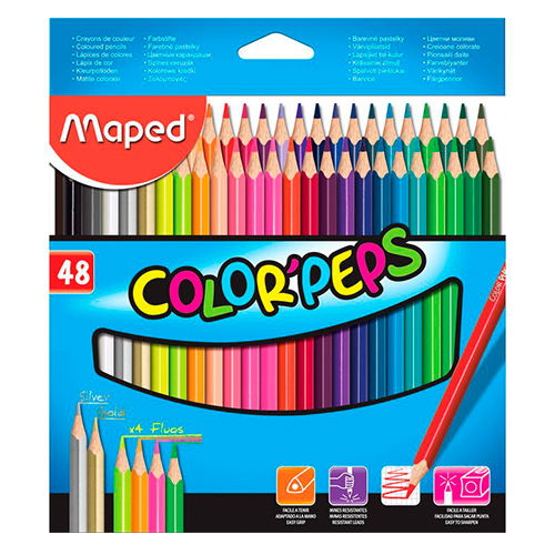 Didacti Colores Colorpeps 48 colores triangular 832048zv cartón