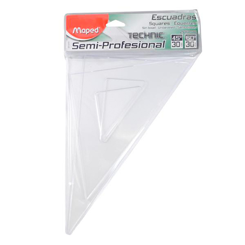 Didacti Escuadras sin graduación semiprofesionales 30cm 2 pza 2011J030