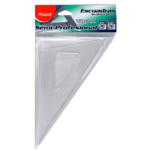 Didacti Escuadras sin graduación semiprofesionales 28 cm 2 pza 2013J028