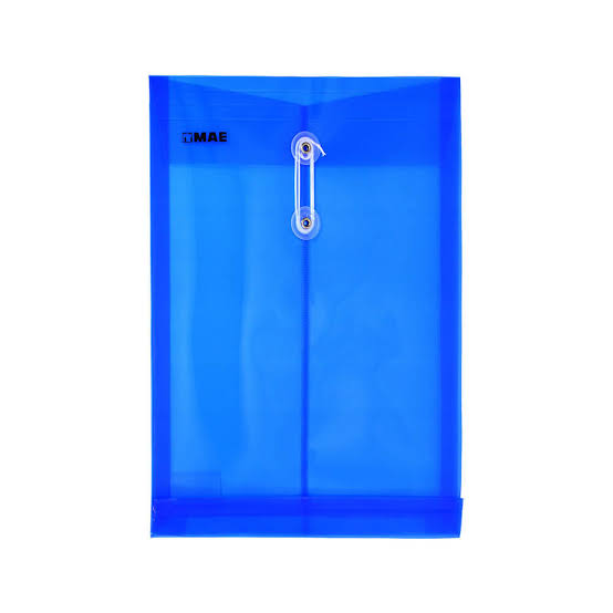 Didacti Folder plástico con hilo azul carta 1pza
