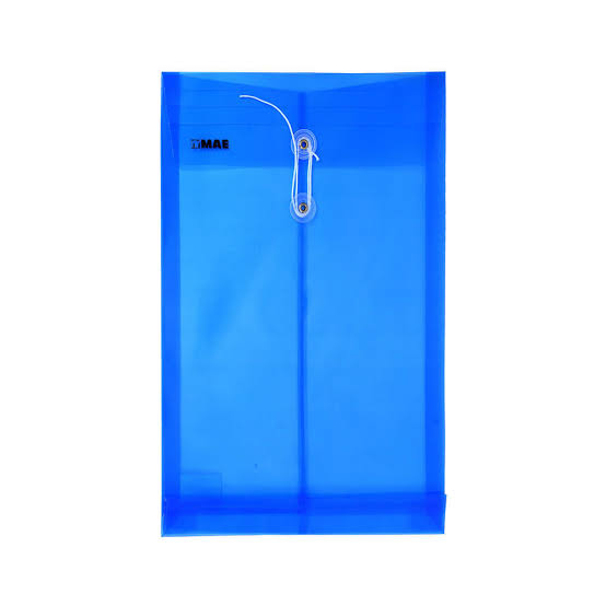 Didacti Folder plástico con hilo azul oficio 1pza