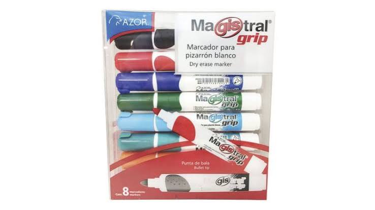 Didacti Marcador para pizarrón magistral grip c/8pzas 