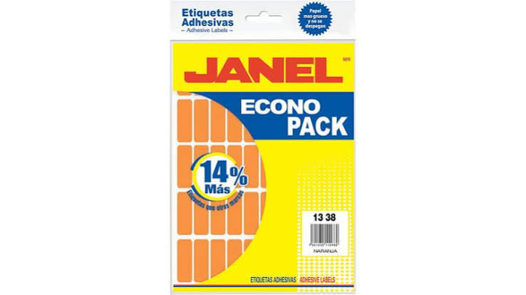 Didacti Etiquetas adhesivas naranja No4