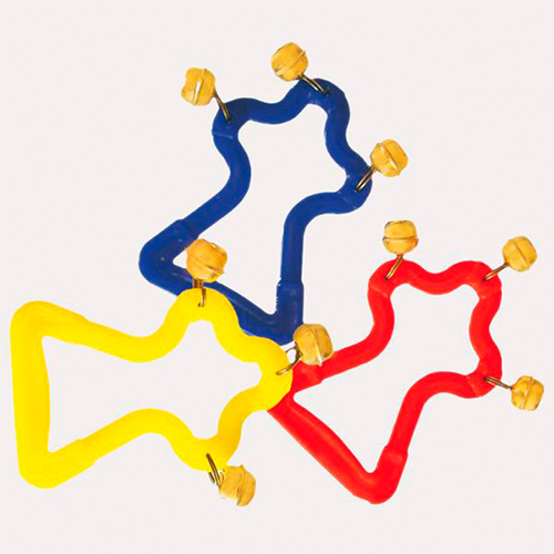 Didacti Cruceta cascabel grande; 3 piezas de 10x7 cm 3040