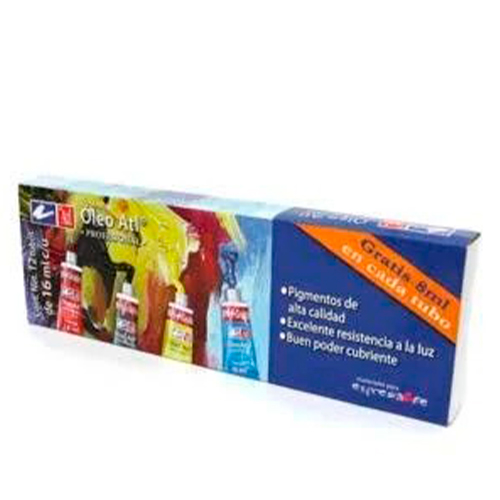 Didacti Óleo estuche de cartón 12 pza 16ml surtidos T-4 M-1C 