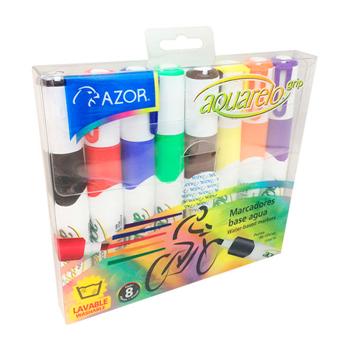 Didacti Marcador de agua aquarelo grip c/8 20078