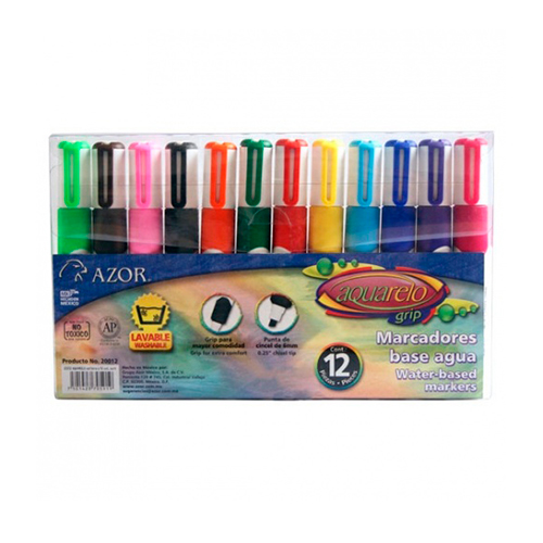 Didacti Marcador de agua aquarelo grip c/12 20012