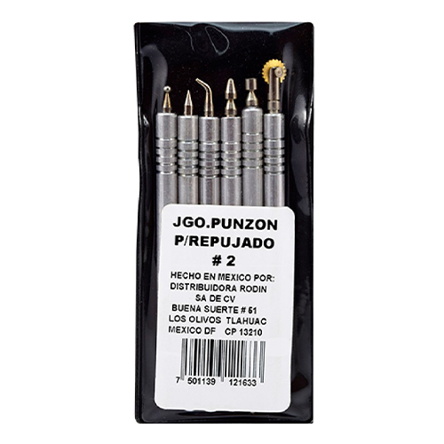 Didacti Juego punzón básico para repujado 6 piezas N.2 